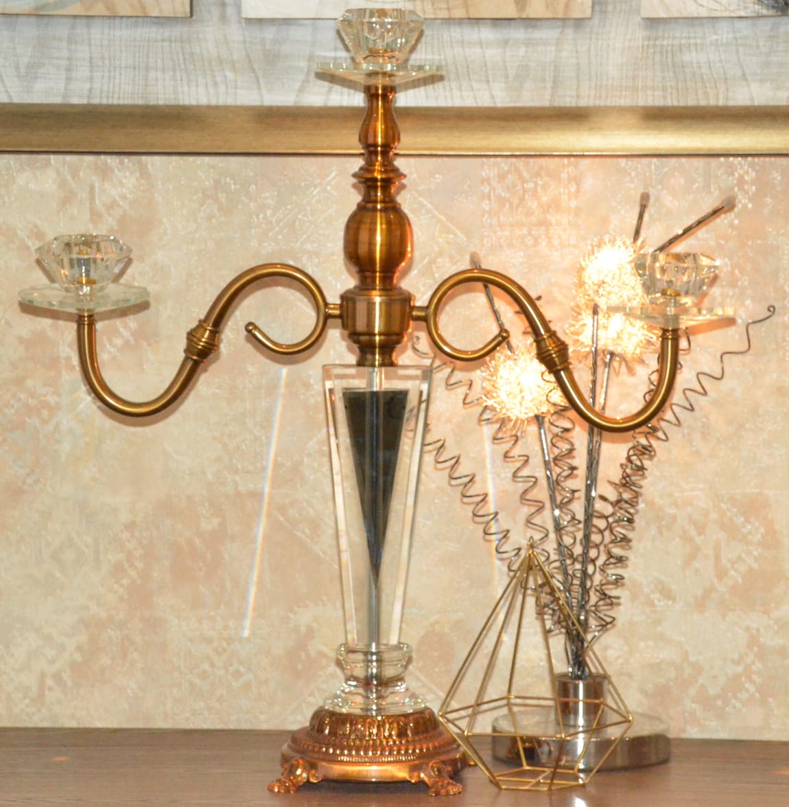  three-light candelabra candle holder
